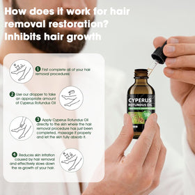 Nodfens Cyperus Rotundus Oil label closeup highlights purity and fragrance-free formulation