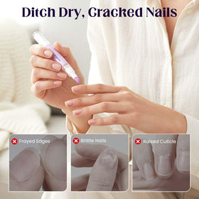 NOGCAW ceramic-cuticle-pusher close-up demonstrates gentle exfoliation for nail edge care.