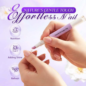NOGCAW cuticle-pen oil-head close-up shows nourishing moisture for dry nails.