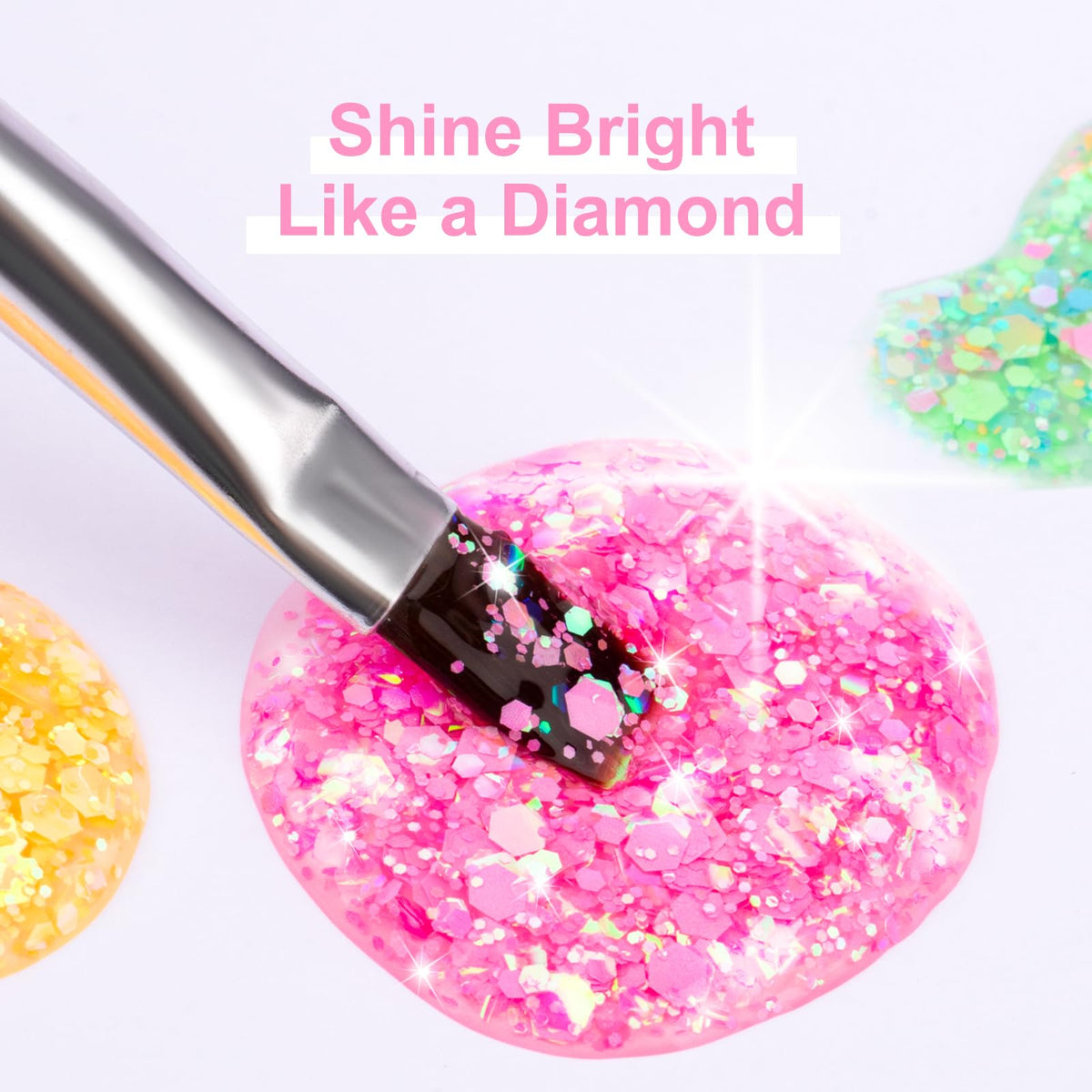 noirwhite glitter sequins closeup showing sparkling finish for party-ready nails
