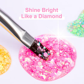 noirwhite glitter sequins closeup showing sparkling finish for party-ready nails