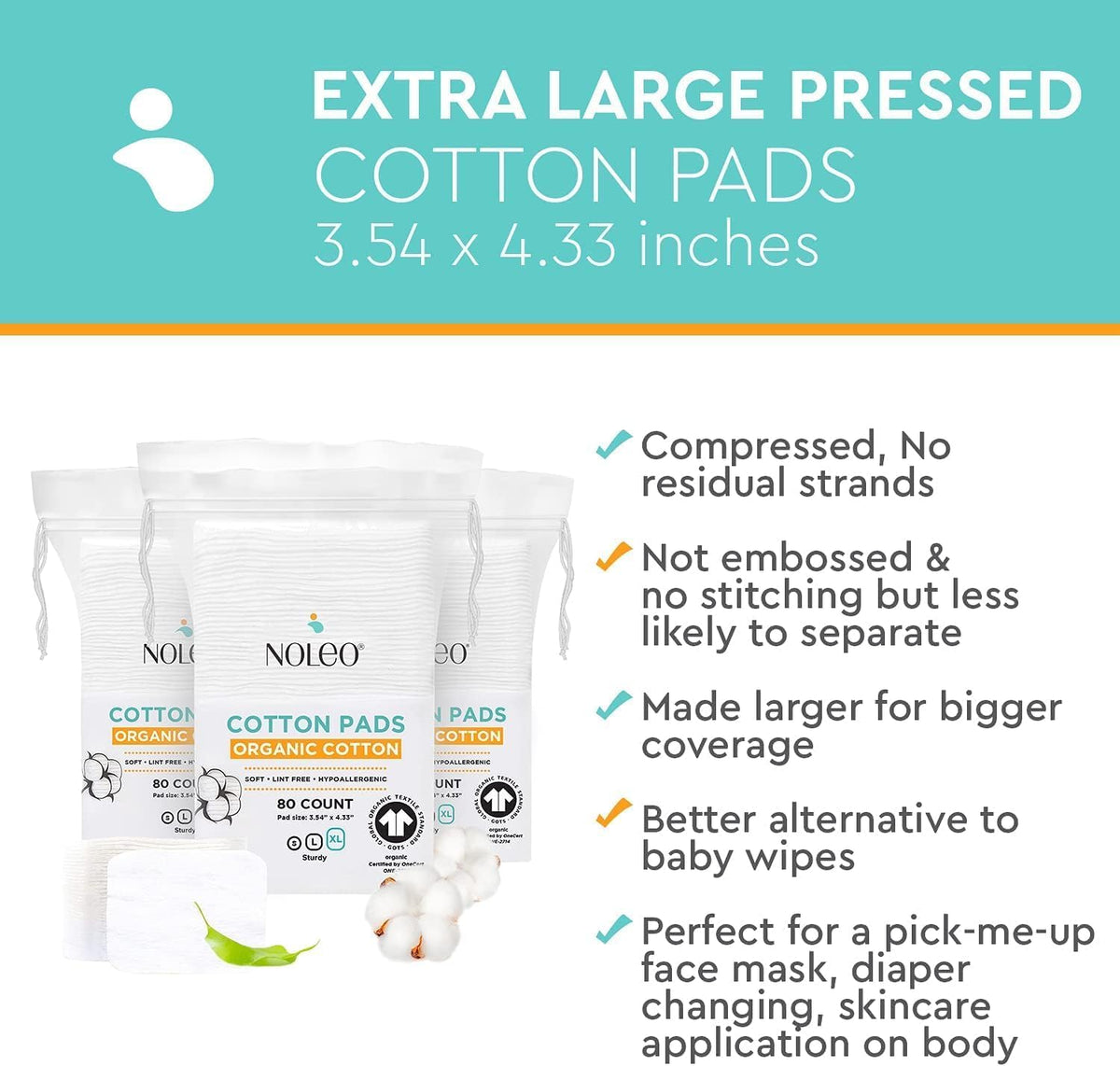 NOLEO biodegradable and compostable pads help reduce waste in daily routines