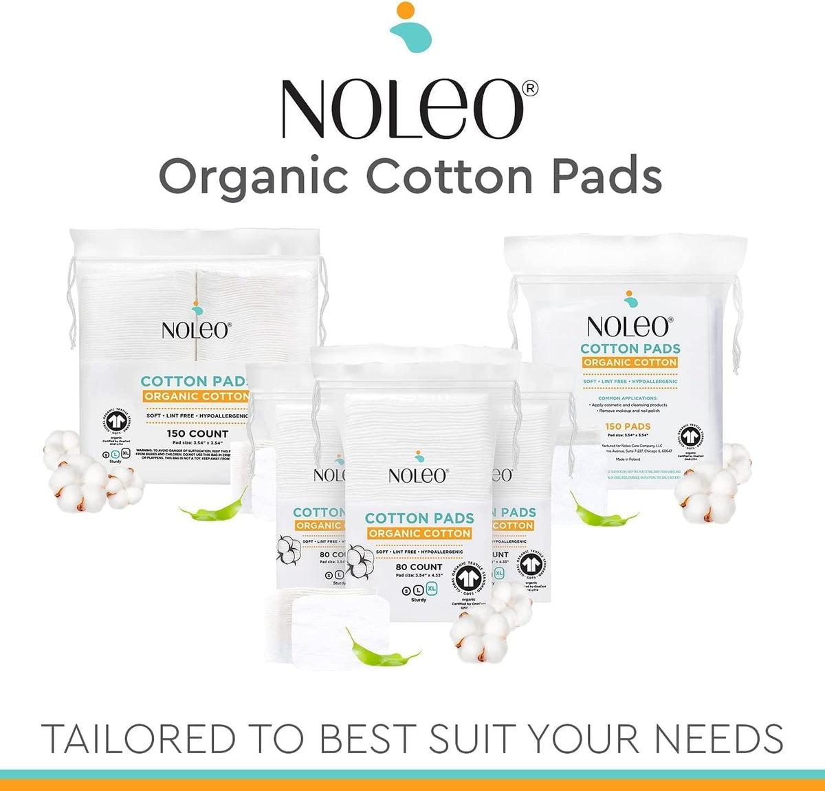 NOLEO bleach-free and chemical-free design supports sensitive skin