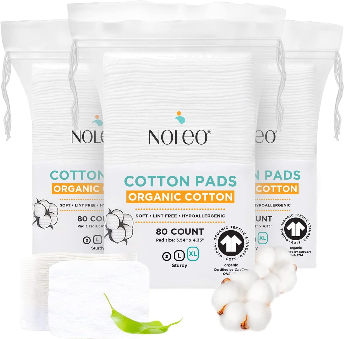 NOLEO cotton rounds extra-large pressed for daily use