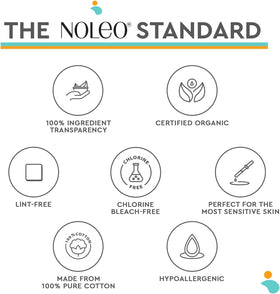 NOLEO Organic Cotton Pads suitable for face and body skincare routines