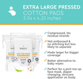 NOLEO soft cotton wipes ideal for gentle cleansing