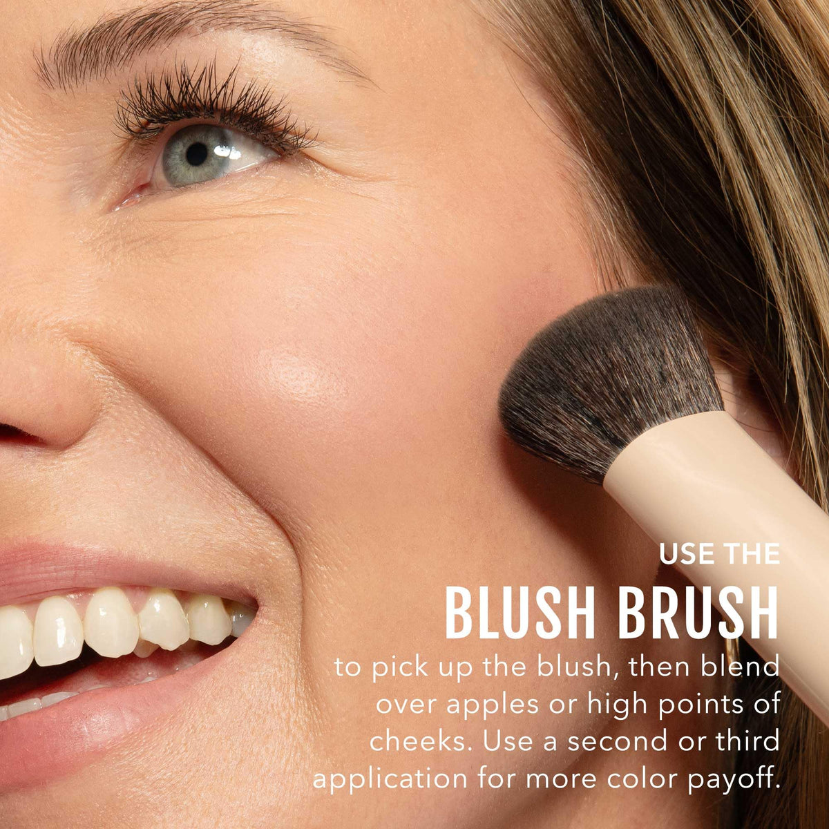 No Makeup Makeup Blush & Lip Color compact open, two-in-one formula revealed.