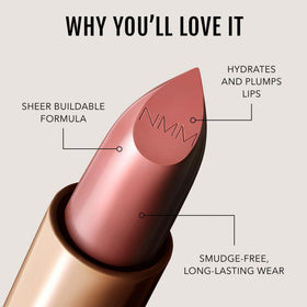 No Makeup Makeup Crème Classic Lipstick Pink 02 swatch showing buildable color for everyday wear.