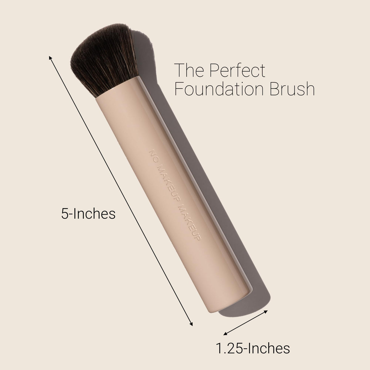 No Makeup Makeup Foundation Brush close-up shows the blending head for even foundation application.