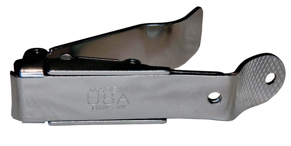 No-Mes clipper with built-in laser-cut nail file under the handle.