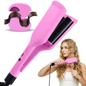 NONK Power Curling Iron pink ceramic barrel close-up for smooth waves