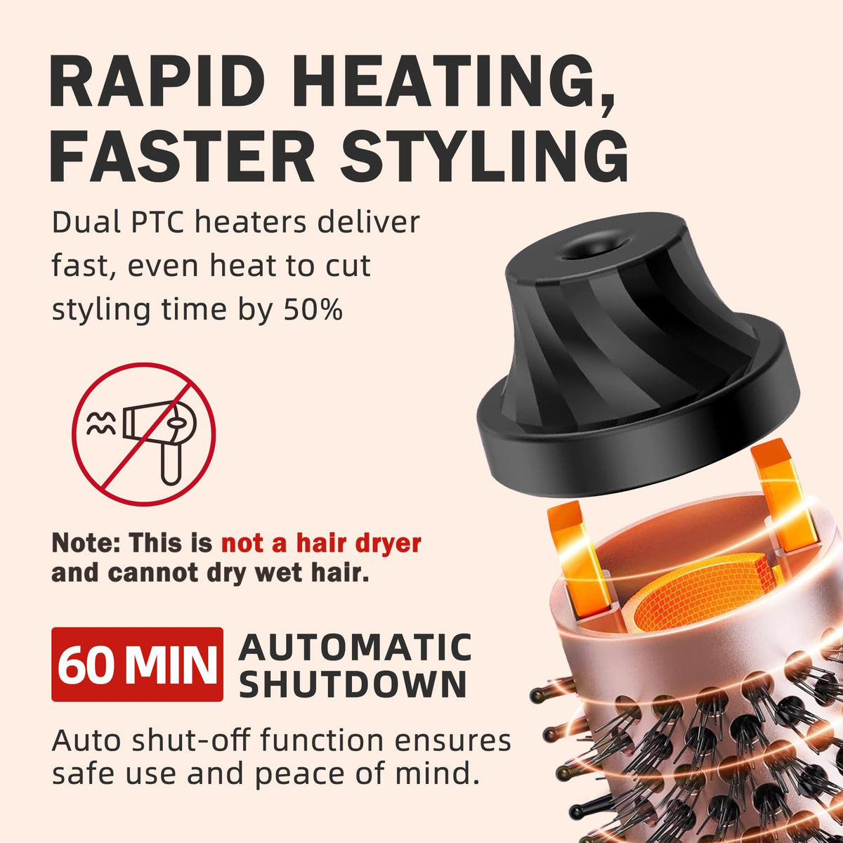 NONK Thermal Brush rose gold design adds a premium look