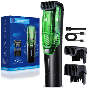 NONK Vacuum Hair Clipper full kit captures hair as you cut for mess-free grooming.