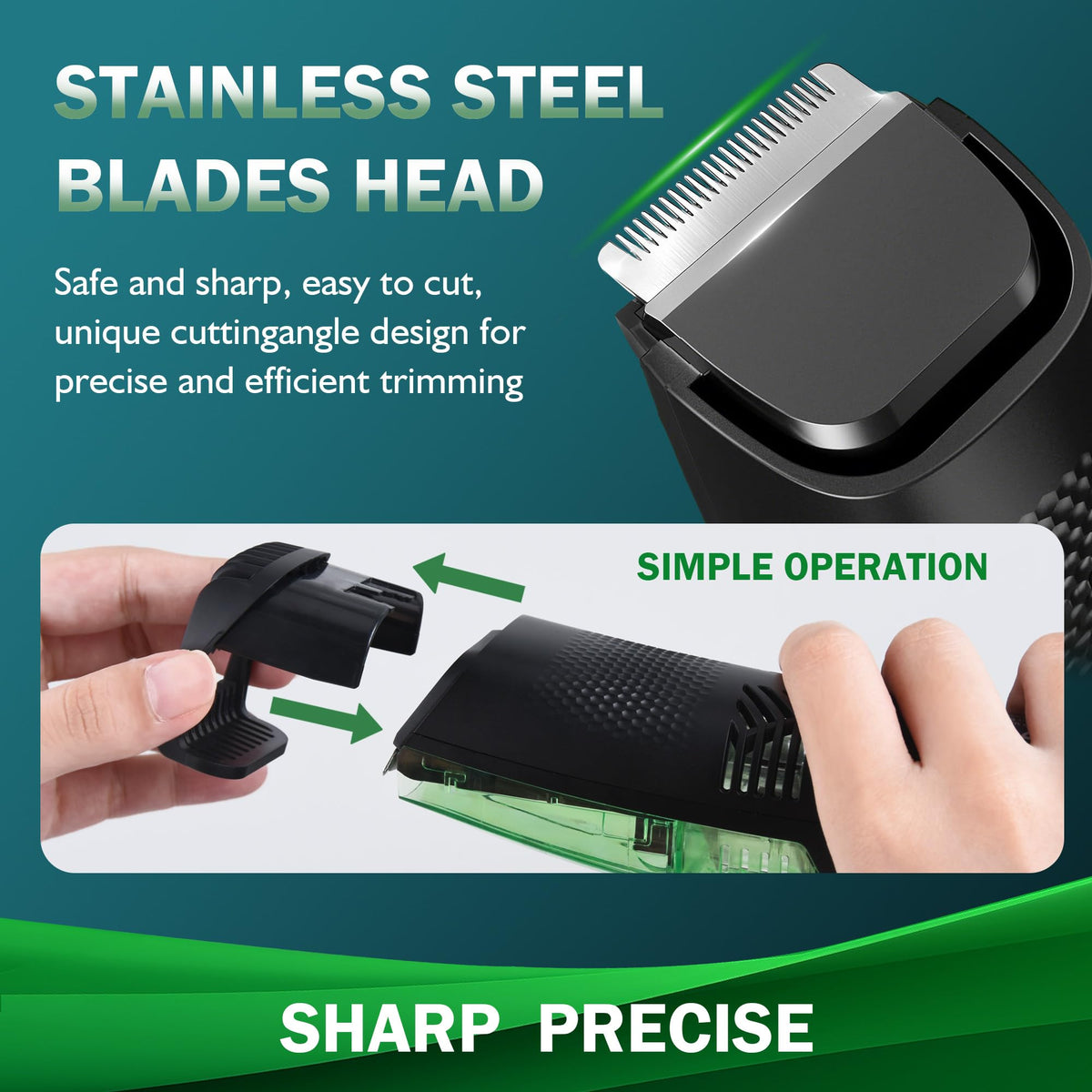 NONK Vacuum Hair Clipper magnetic clean bin simplifies debris disposal.