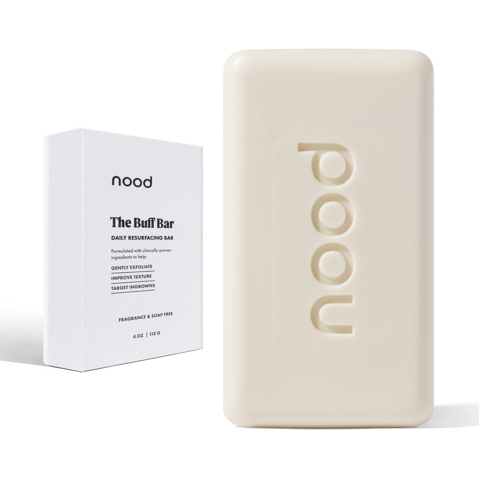 Nood Buff Bar pre-shave exfoliator smooths skin before shaving