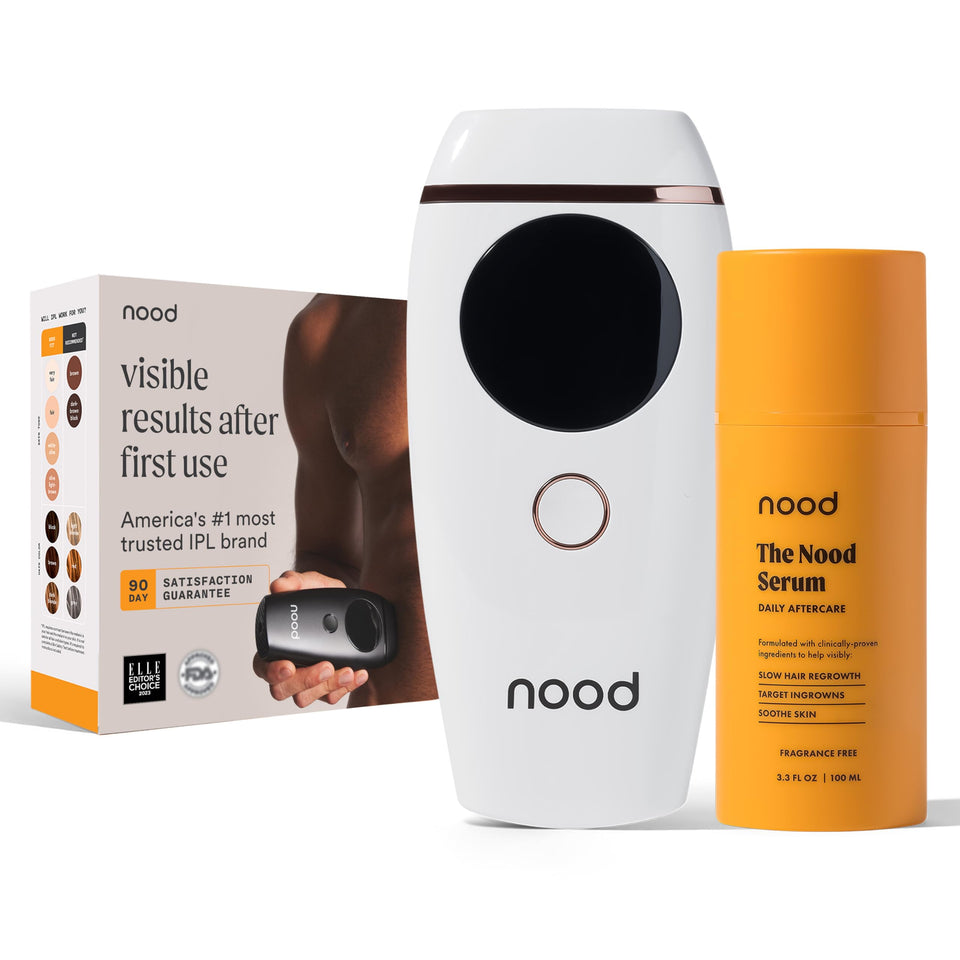 Nood Flasher 2.0 gloss white device ready for at-home IPL hair removal.