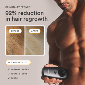 Nood refillable 5-blade razor close-up for a smoother shave