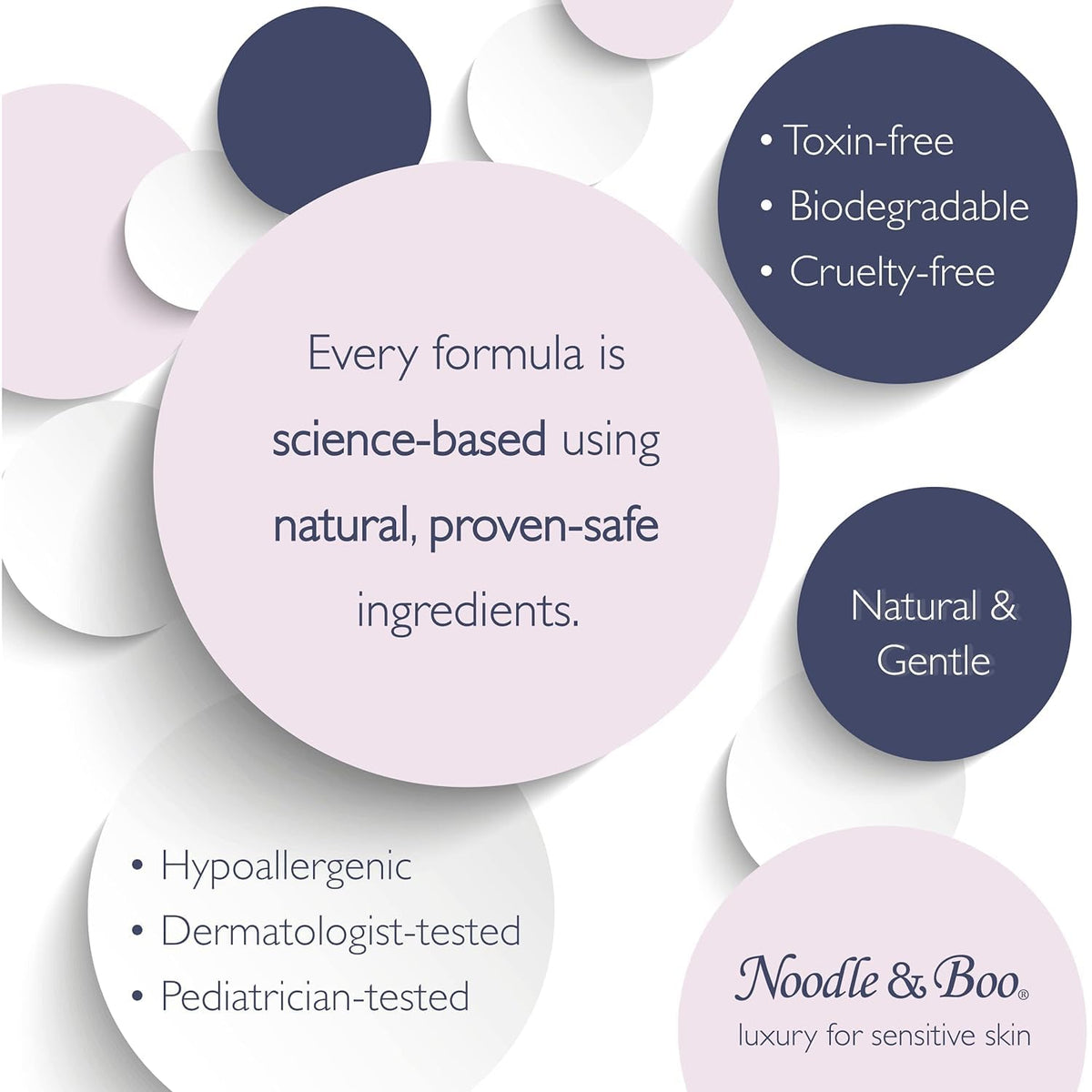Noodle & Boo cloths used on baby's face for gentle cleansing.
