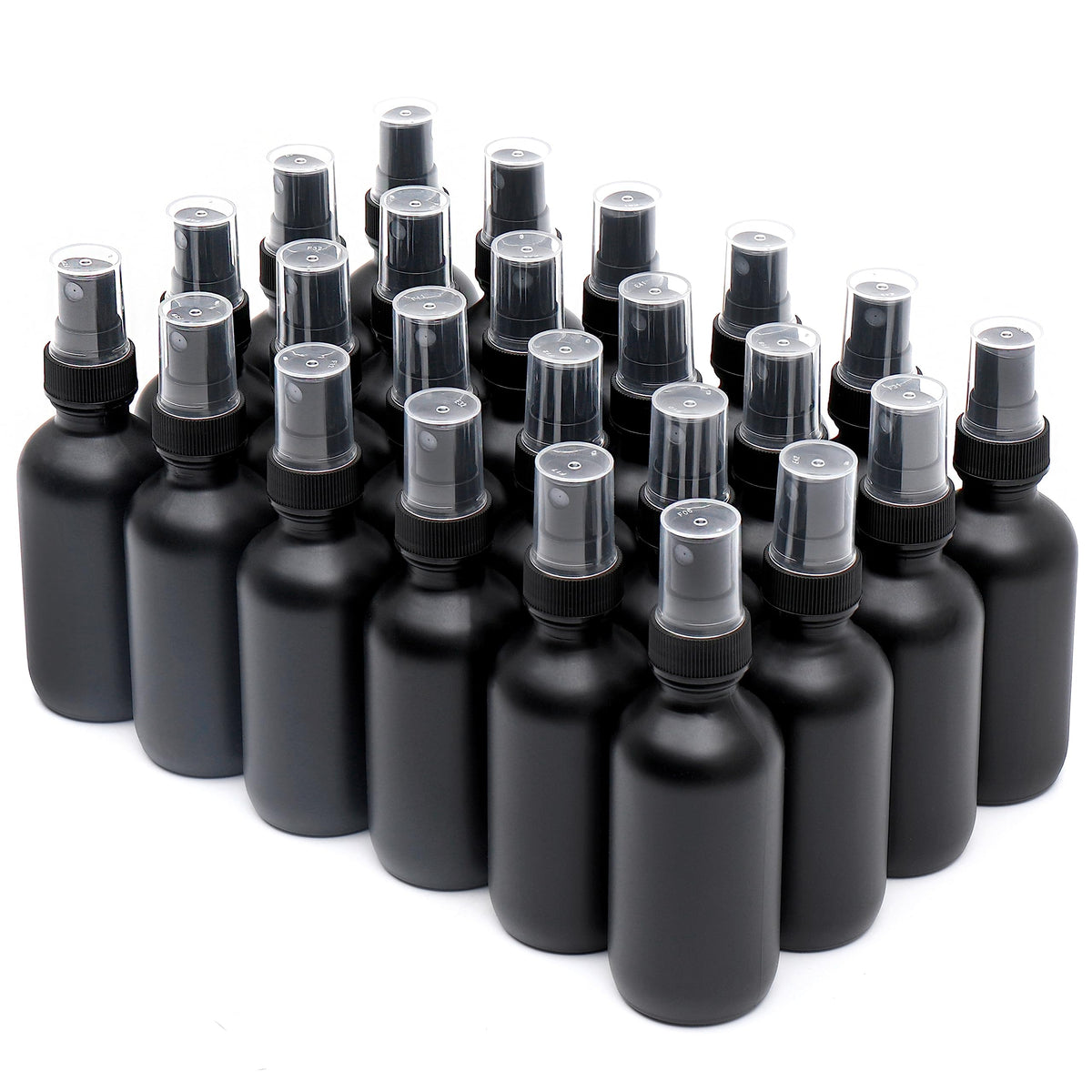 NOOEEISS frosted black glass bottle 2oz for portable skincare applications