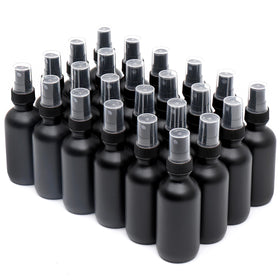 NOOEEISS frosted black glass bottle 2oz for portable skincare applications