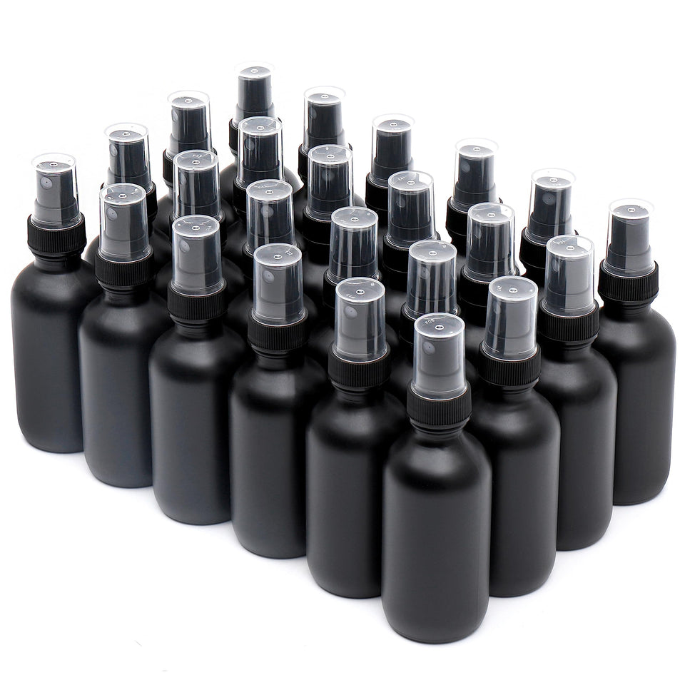 NOOEEISS frosted black glass bottle 2oz for portable skincare applications