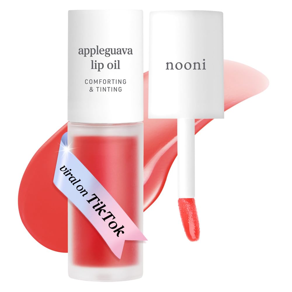 NOONI Appleguava lip oil bottle ready for daily hydration and subtle tint.