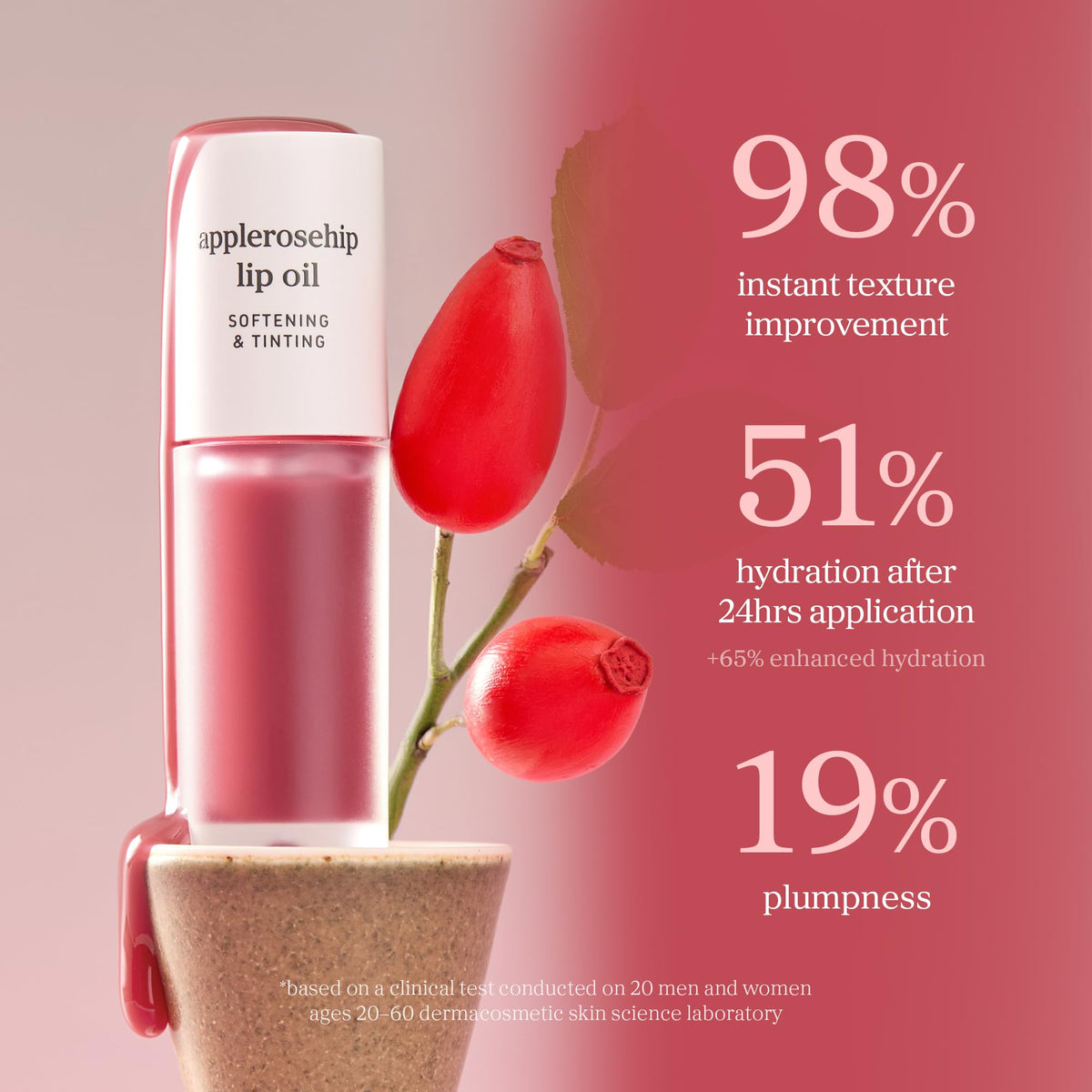 NOONI Lip Oil packaging is compact for travel.