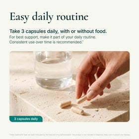 Noophoric three capsules daily dose image reinforces simple routine.