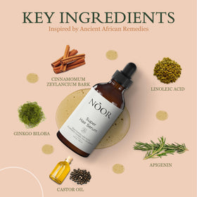 NOOR HAIR serum on frizzy hair shows smoother texture and shine
