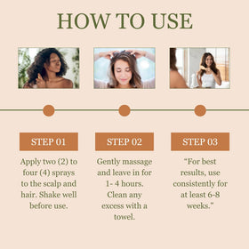 NOOR HAIR Wonder Growth Spray demonstrates gradual thickness over weeks.