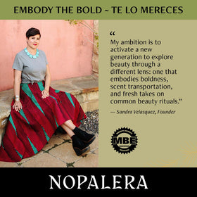 Nopalera Bosque Mistico wrist application demonstrates discreet daytime wear
