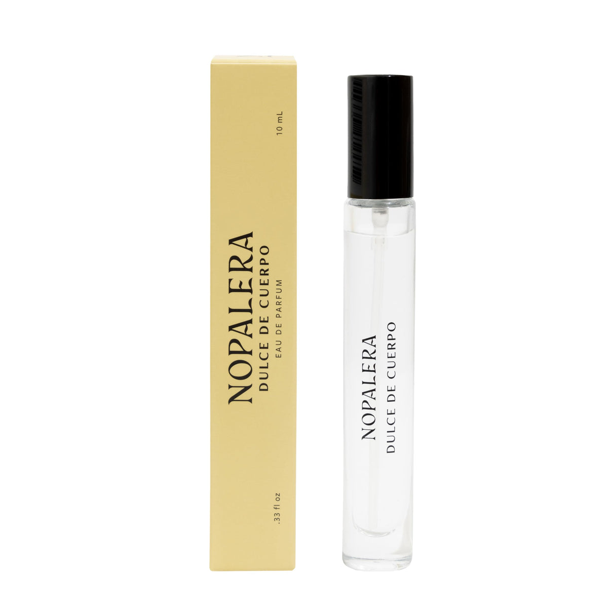 Nopalera Dulce de Cuerpo bottle shows smoky warm amber for lasting intrigue.