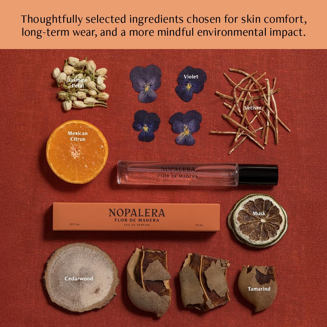 Nopalera Flor de Madera front-bottle showcases the clean, modern aesthetic.