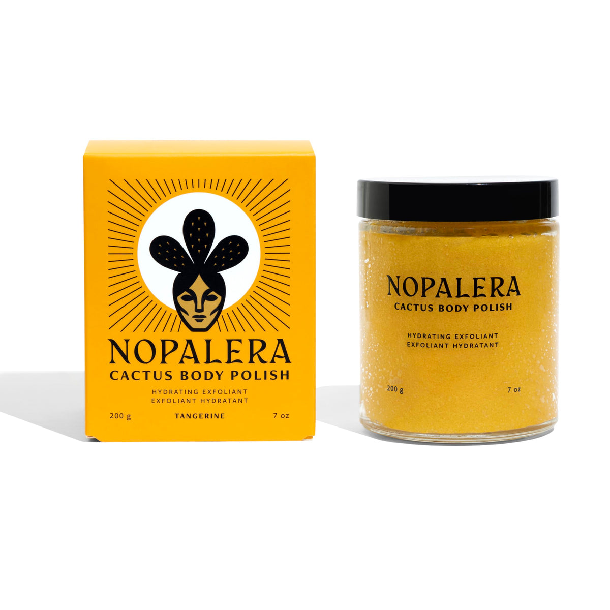 Nopalera Mandarina Exfoliant packaging highlights vegan, cruelty-free formula