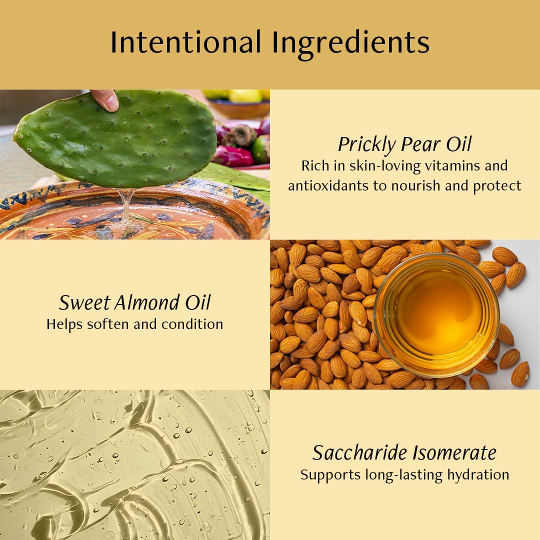 Nopalera Prickly pear oil ingredient focus highlighting nourishing skin oils.