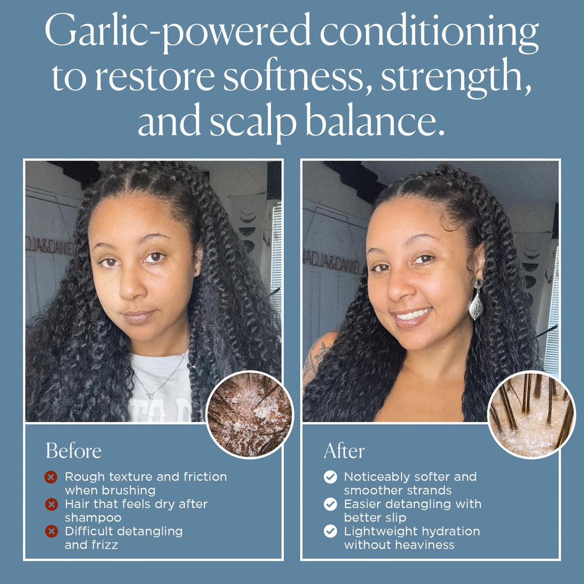 Nora Ross hair after use looks smoother and more manageable