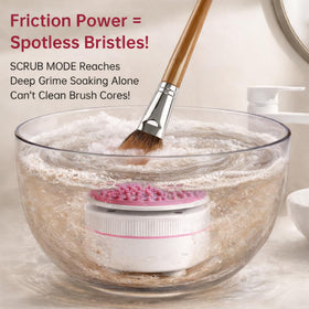 Norate cruelty-free makeup brush shampoo bottle enabling safe, gentle cleansing for sensitive skin.