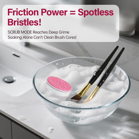 Norate quick residue removal action shows a visible clean result after use.