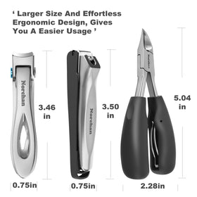 Norchan finger-nail clipper featuring curved edge for smooth cuts