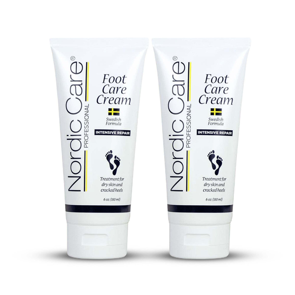 Nordic Care Foot Care Cream pack-2 pack-shot showing double tube for dry, cracked heels