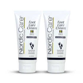 Nordic Care Foot Care Cream pack-2 pack-shot showing double tube for dry, cracked heels