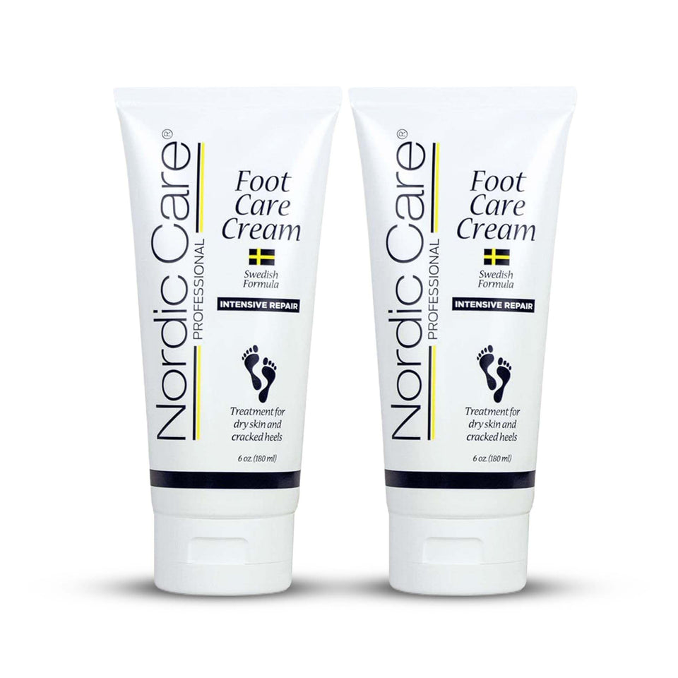 Nordic Care Foot Care Cream pack-2 pack-shot showing double tube for dry, cracked heels