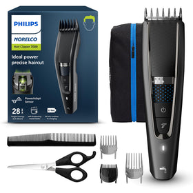 Norelco Hair Clipper 7000 with precision dial for versatile length control at home