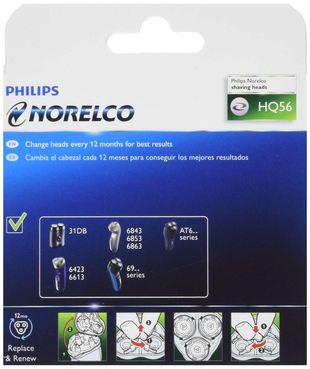 Norelco HQ56 ComfortCut system delivers gentle glide across daily shaves.