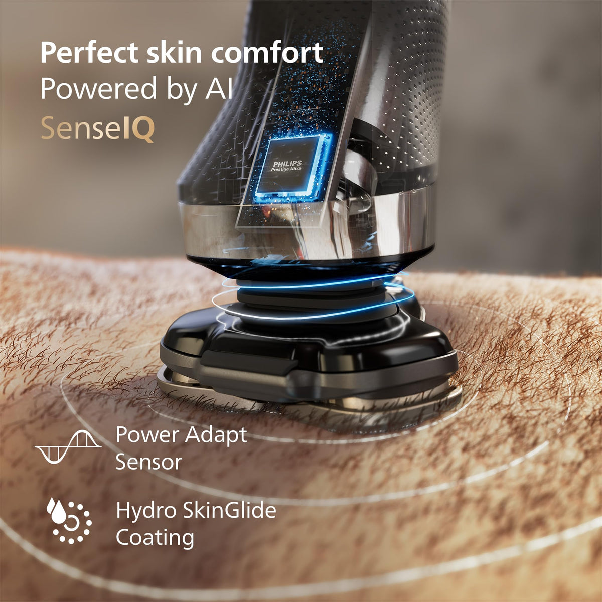 Norelco i9000 cleaning pod for quick hygienic maintenance.