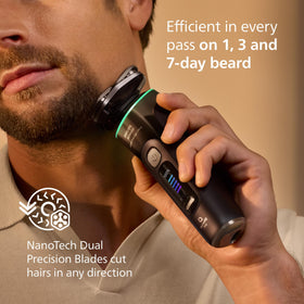 Philips Norelco i9000 Prestige 7-day beard efficiency for consistent daily performance