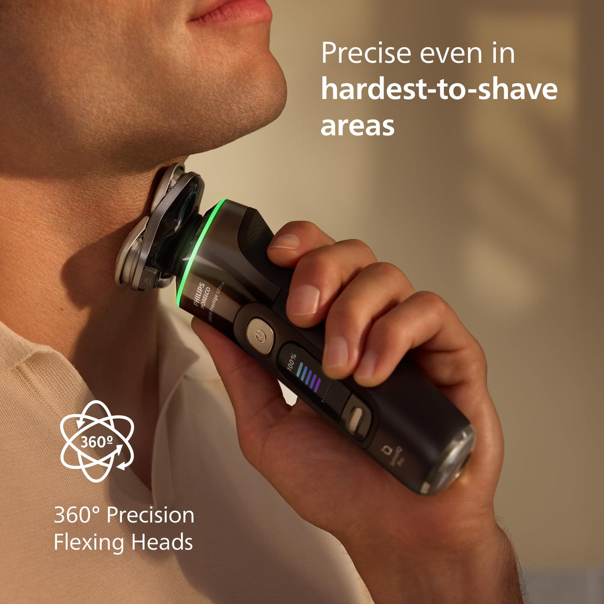 Philips Norelco i9000 Prestige hydro-skin glide coating delivers smoother glide and less irritation