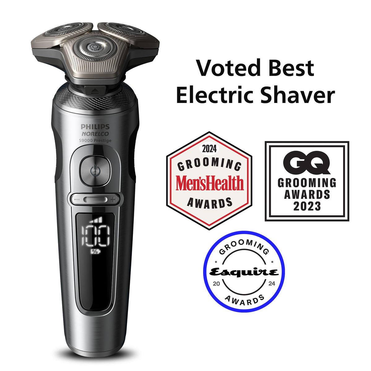 Norelco S9000 Prestige shaver for wet and dry use in the shower
