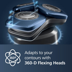 Norelco Series 7000 nano skin glide coating reduces friction for comfortable shaving