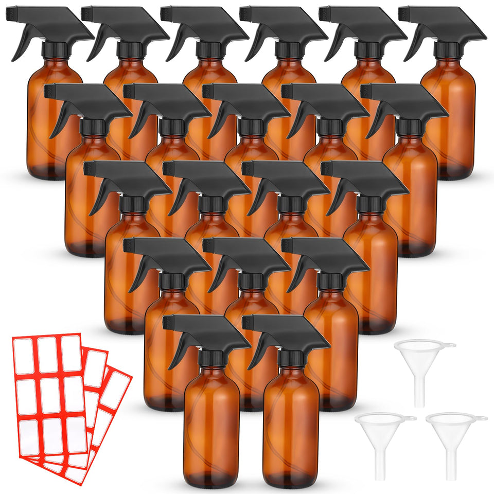 Norme 24-pack glass spray bottles for versatile DIY formulas.